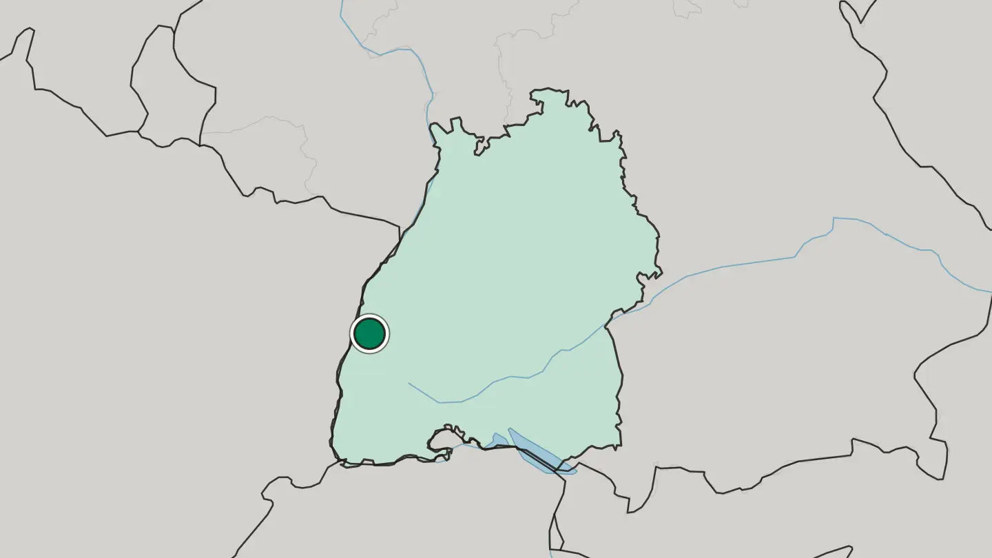 Map of Lahr in Germany