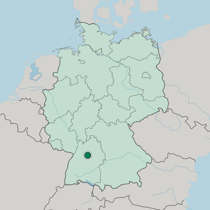 Map showing Oßweil — In Germany