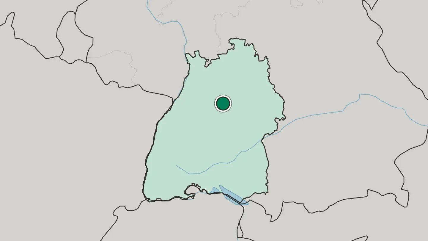 Map of Ludwigsburg in Germany