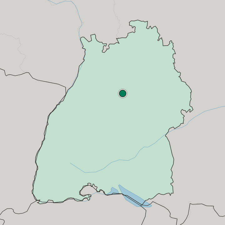 Map showing Oßweil — In Baden-Württemberg