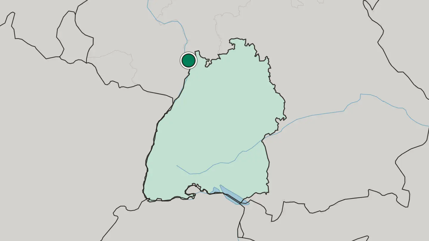 Map of Mannheim in Germany