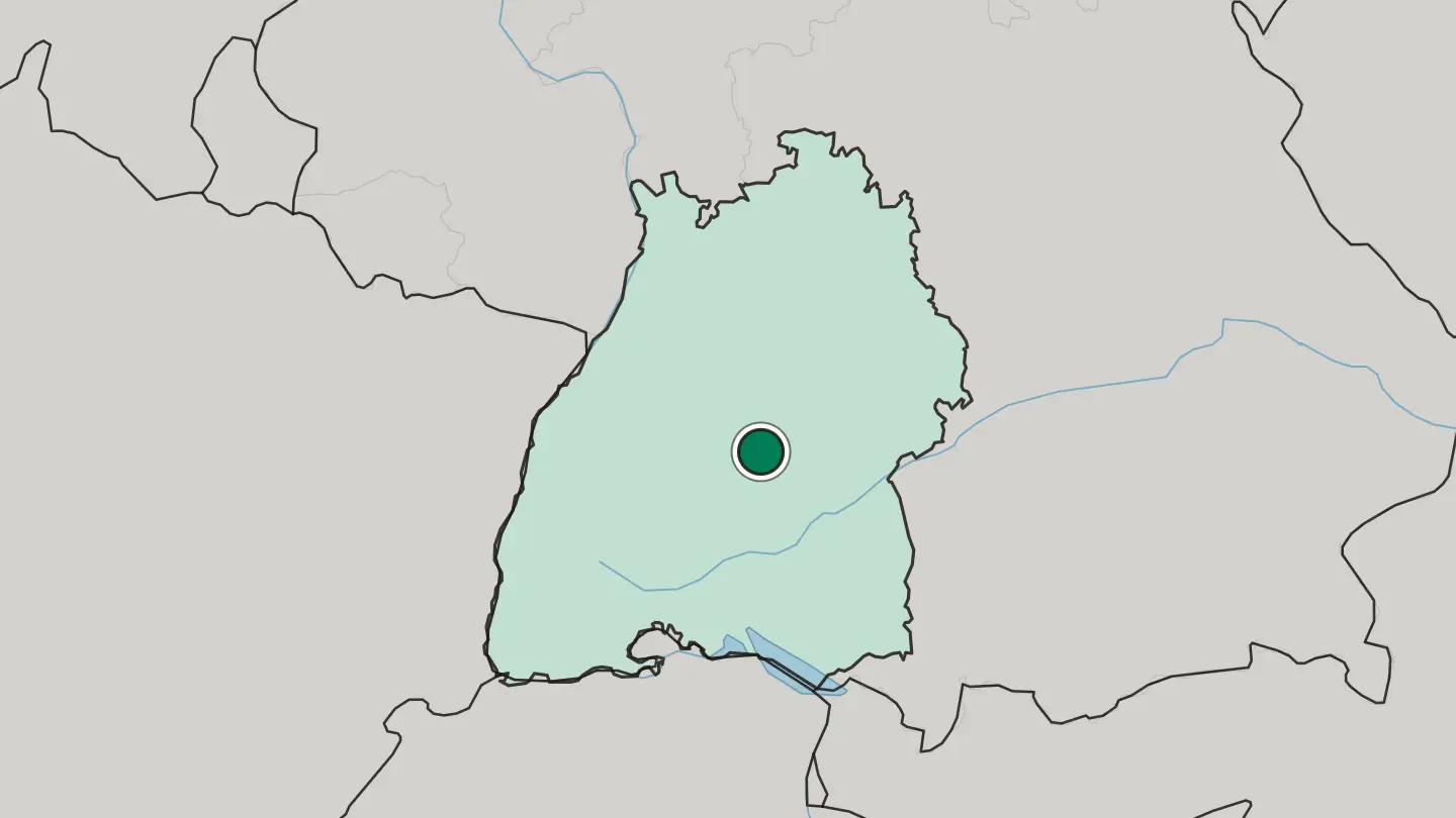 Map of Reutlingen in Germany