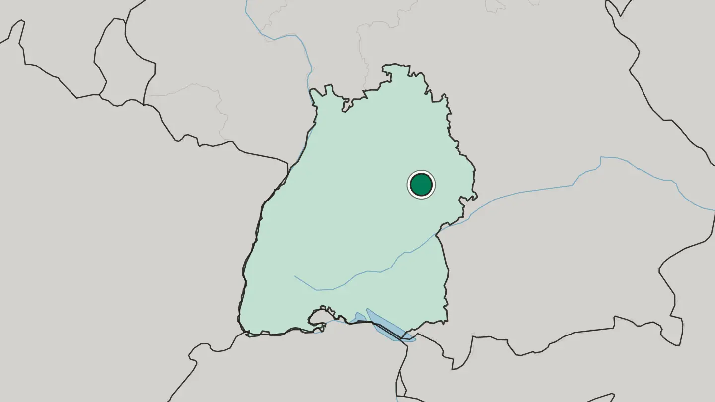 Map of Schwäbisch Gmünd in Germany