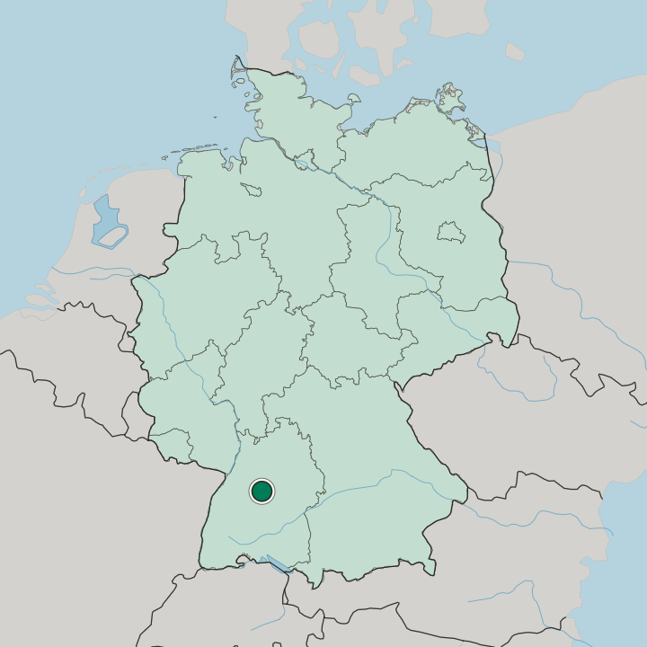 Map showing Sindelfingen — In Germany