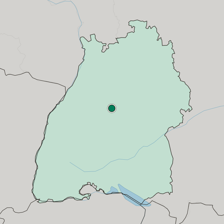 Map showing Sindelfingen — In Baden-Württemberg