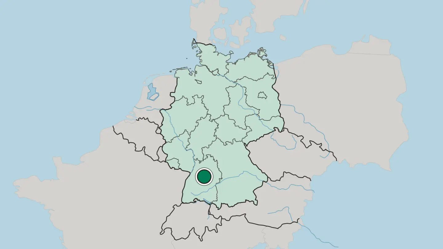 Map of Stuttgart in Germany