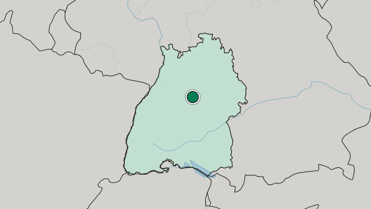 Map of Stuttgart in Germany
