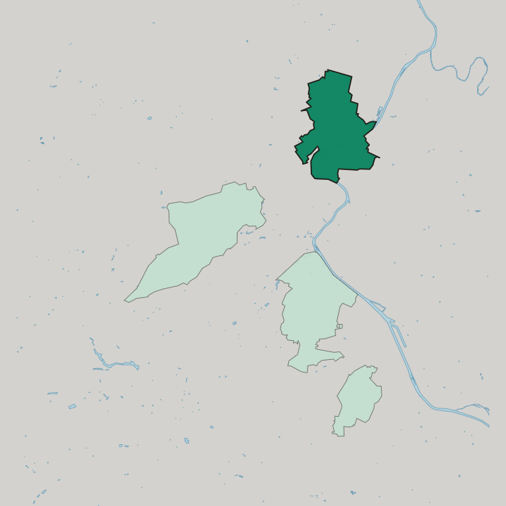 Map showing Stuttgart Mühlhausen — In Stuttgart