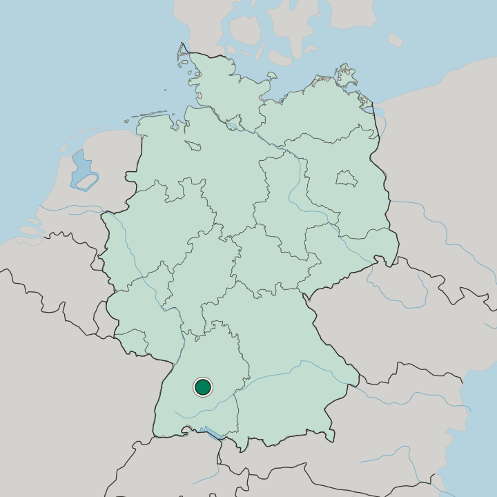 Map showing Lustnau — In Germany