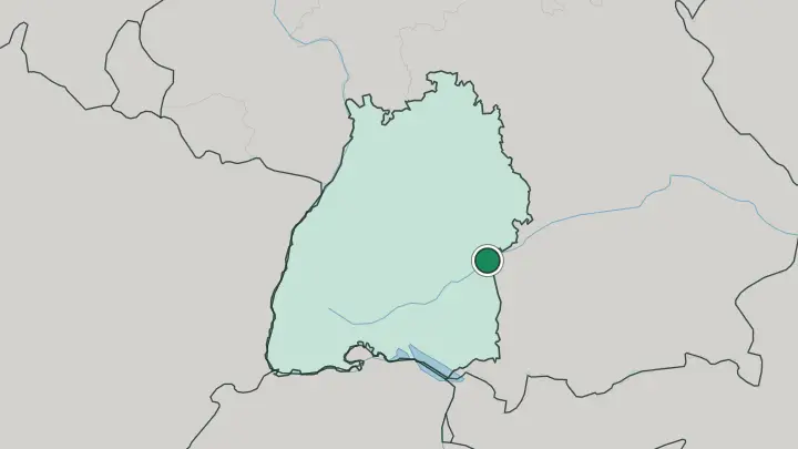 Map of Ulm in Germany