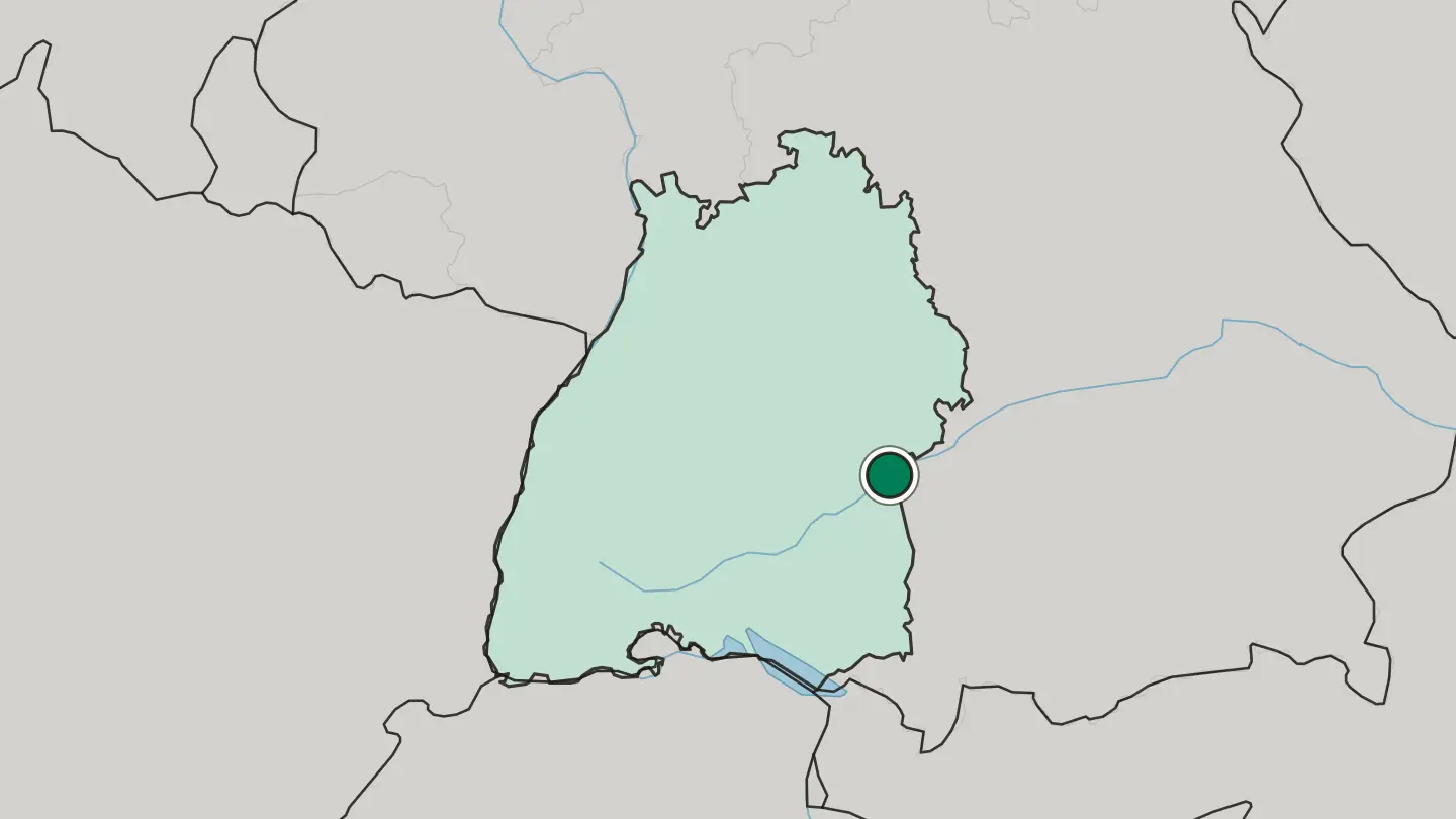 Map of Ulm in Germany