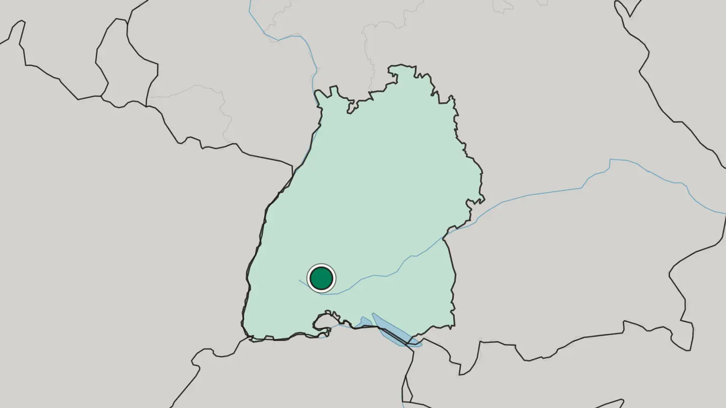 Map of Villingen-Schwenningen in Germany