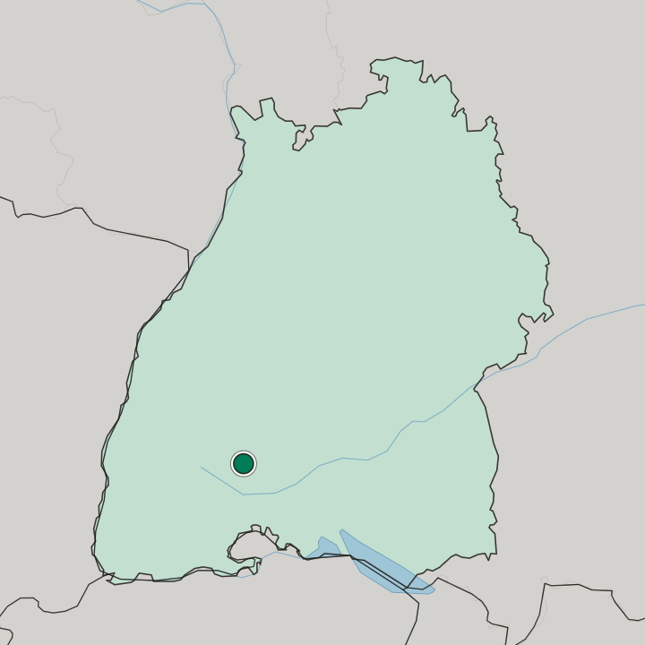 Map showing Villingen-Schwenningen — In Baden-Württemberg