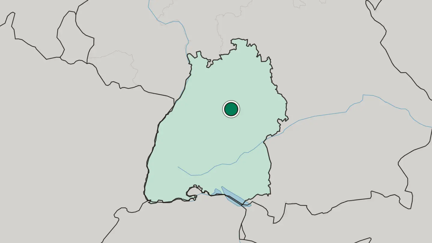 Map of Waiblingen in Germany
