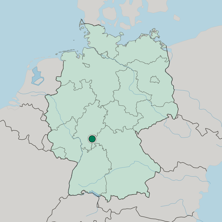 Map showing Leider — In Germany