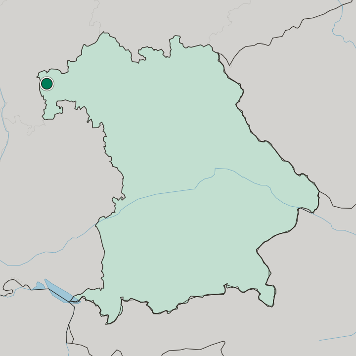 Map showing Leider — In Bavaria