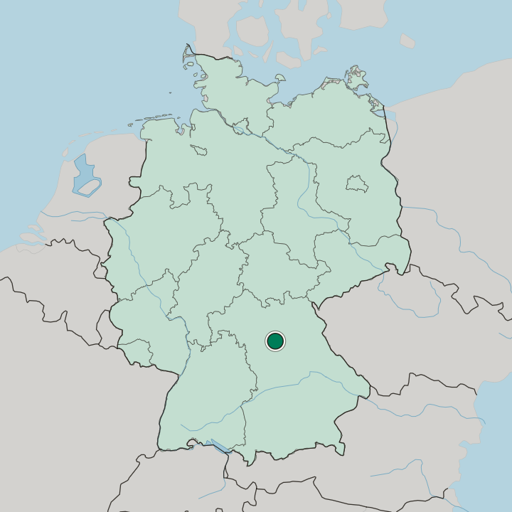 Map showing Büchenbach — In Germany