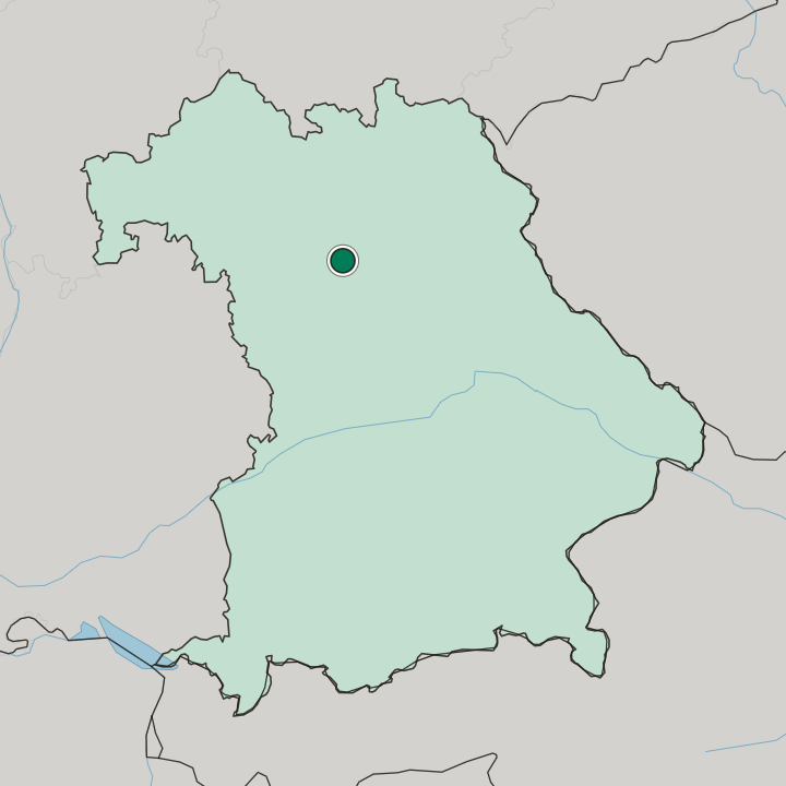 Map showing Büchenbach — In Bavaria