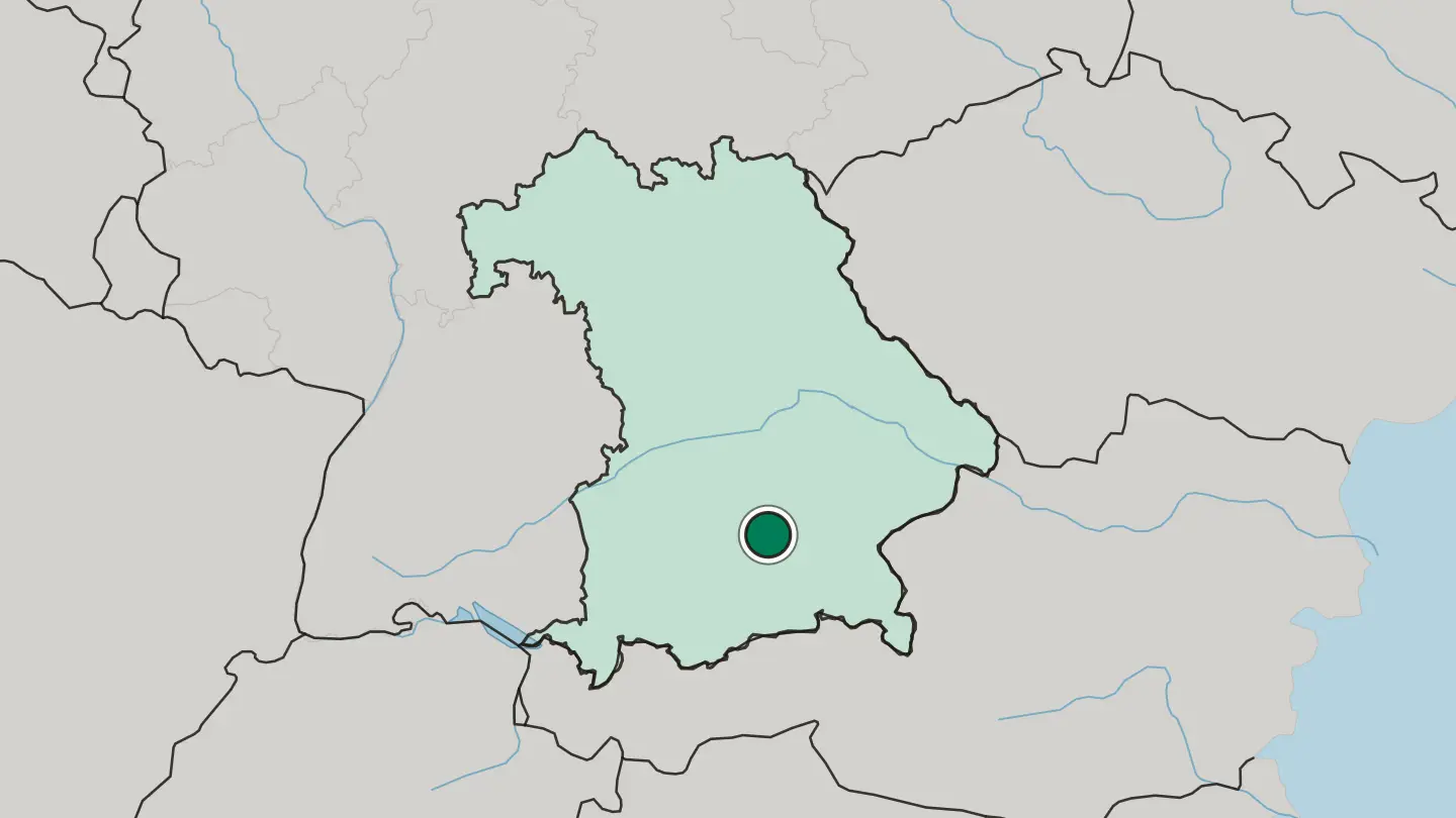 Map of Kirchheim bei München in Germany