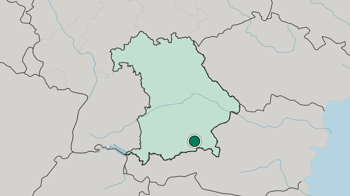 Map of Rosenheim in Germany