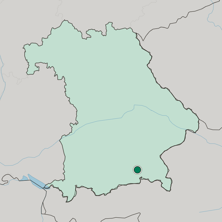 Map showing Rosenheim — In Bavaria