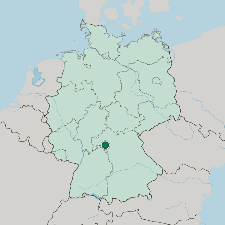 Map showing Versbach — In Germany