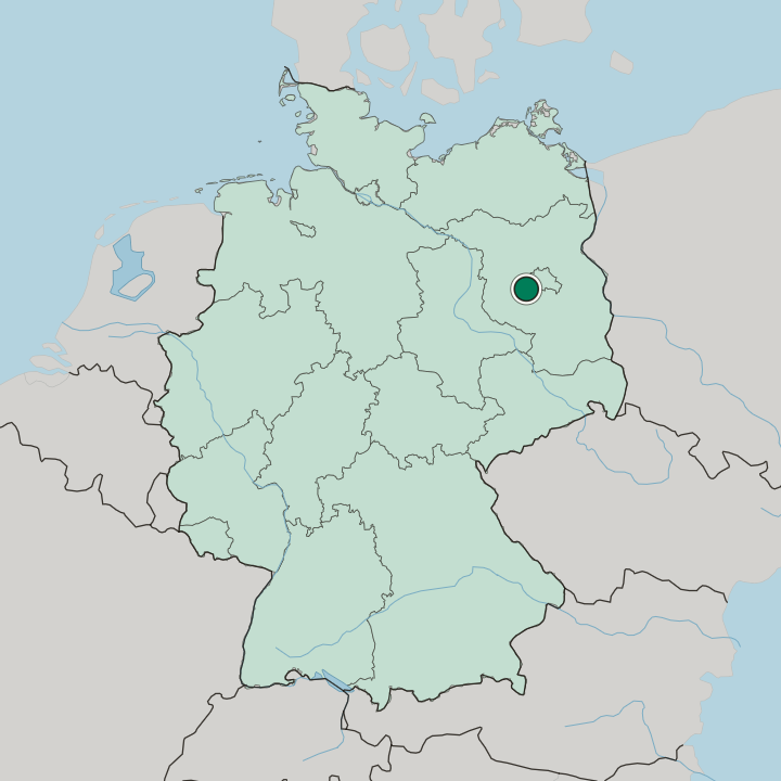 Map showing Babelsberg — In Germany