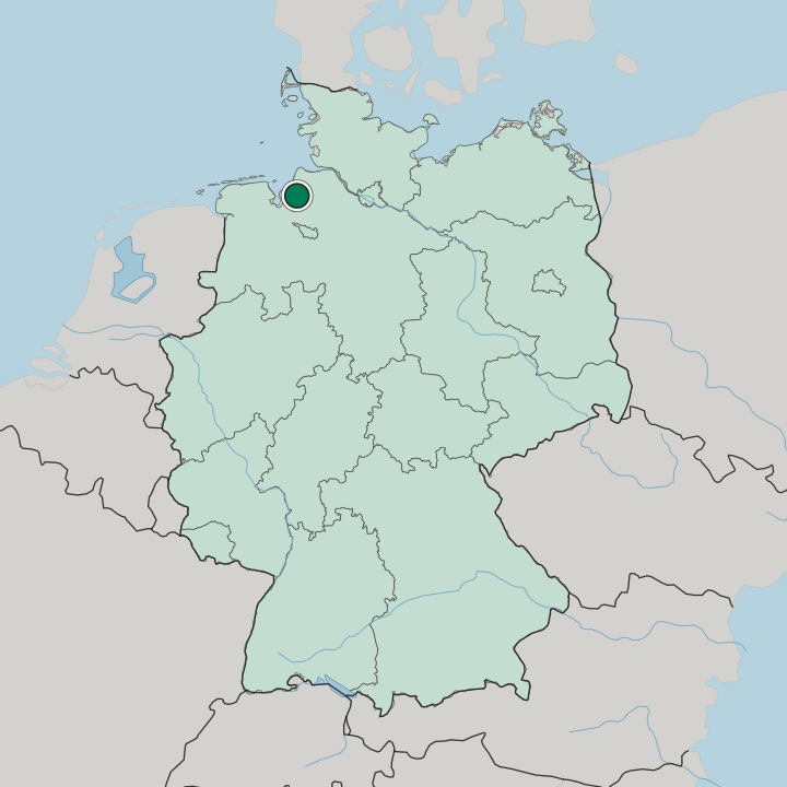Map showing Geestemünde — In Germany