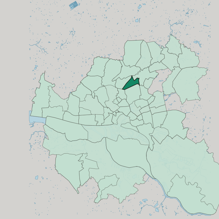 Map showing Alsterdorf — In Hamburg