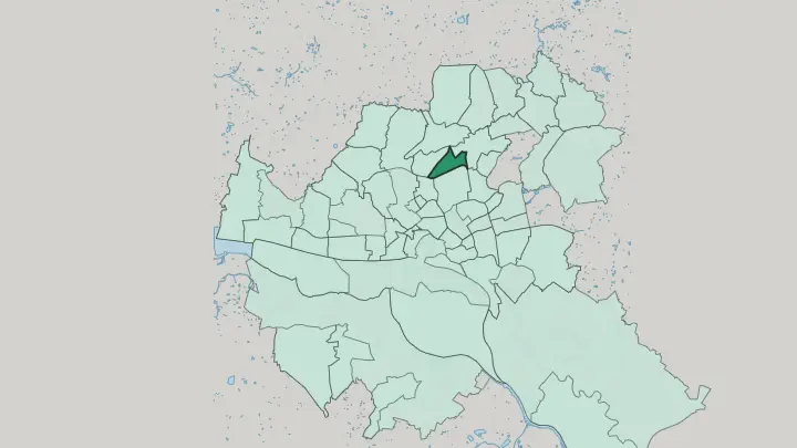 Map of Alsterdorf in Hamburg