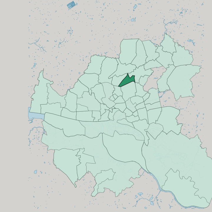 Map showing Alsterdorf — In Hamburg