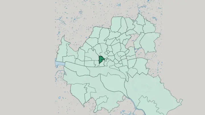 Map of Altona-Nord in Hamburg