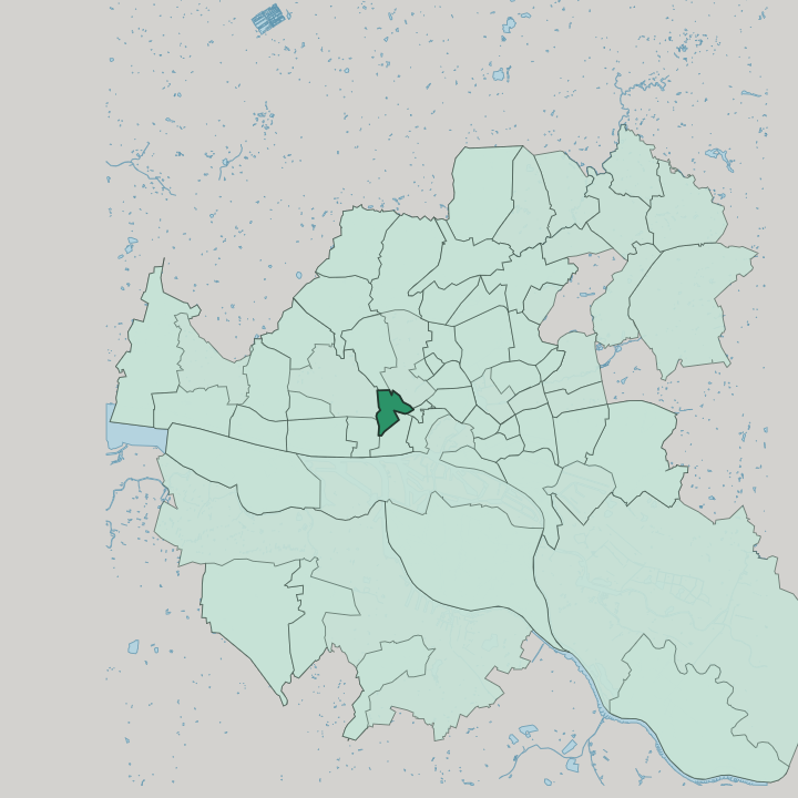 Map showing Altona-Nord — In Hamburg