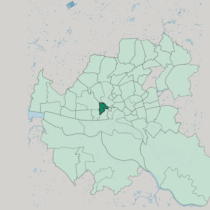 Map showing Altona-Nord — In Hamburg