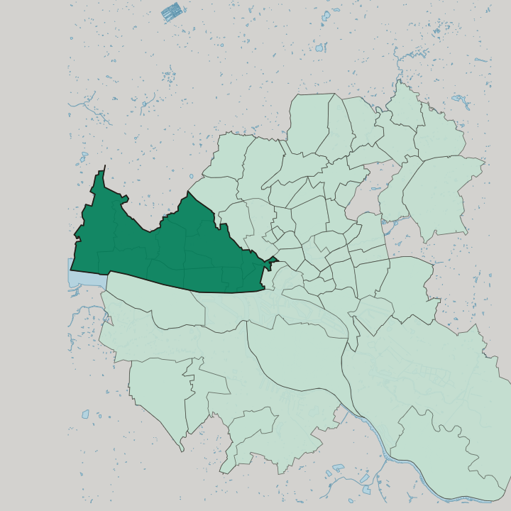 Map showing Altona — In Hamburg