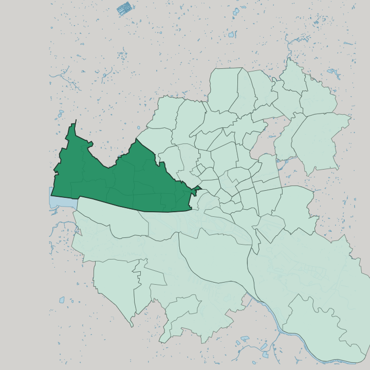 Map showing Altona — In Hamburg