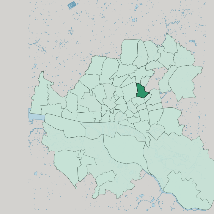 Map showing Barmbek-Nord — In Hamburg