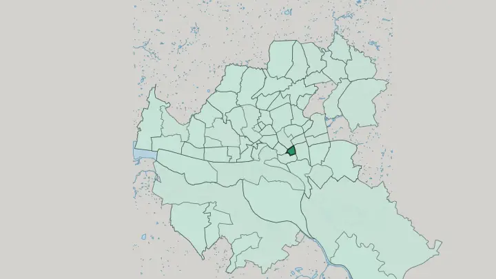 Map of Borgfelde in Hamburg