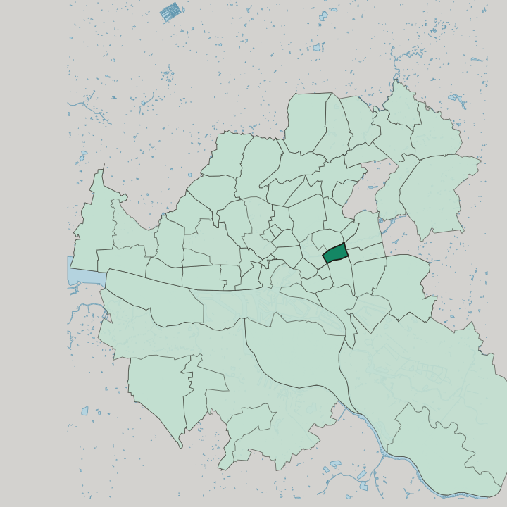 Map showing Eilbek — In Hamburg