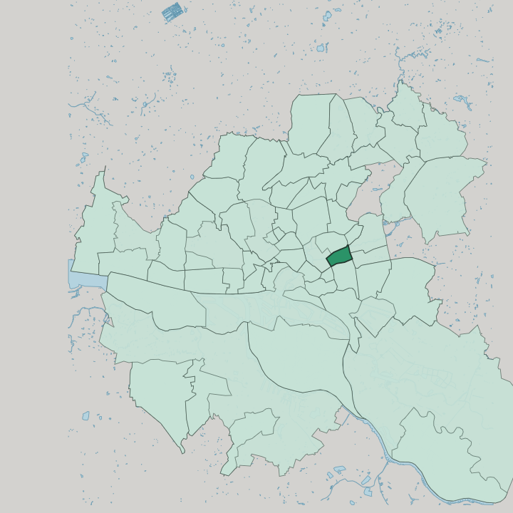 Map showing Eilbek — In Hamburg