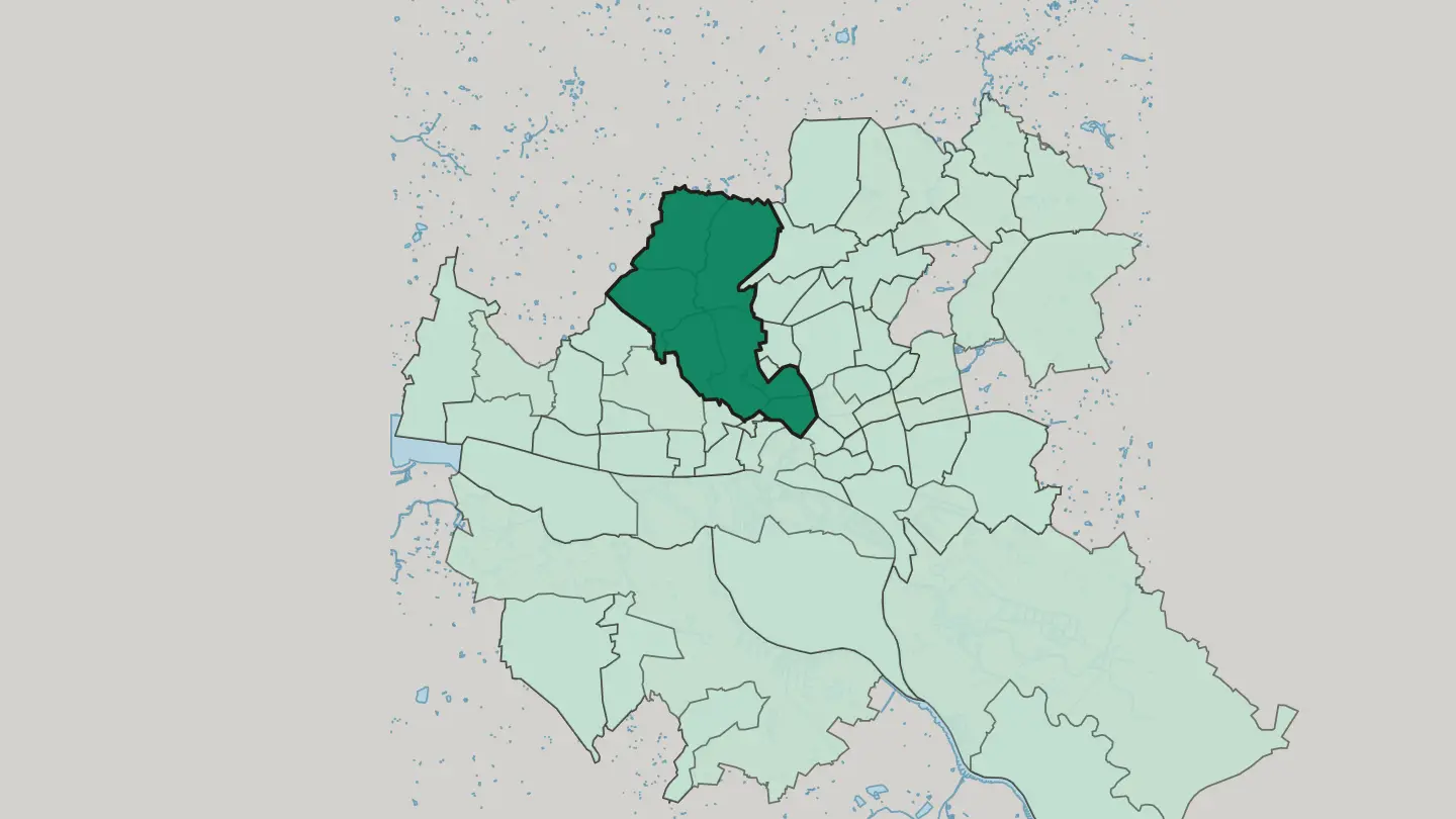 Map of Eimsbüttel in Hamburg