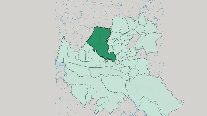 Map of Eimsbüttel in Hamburg