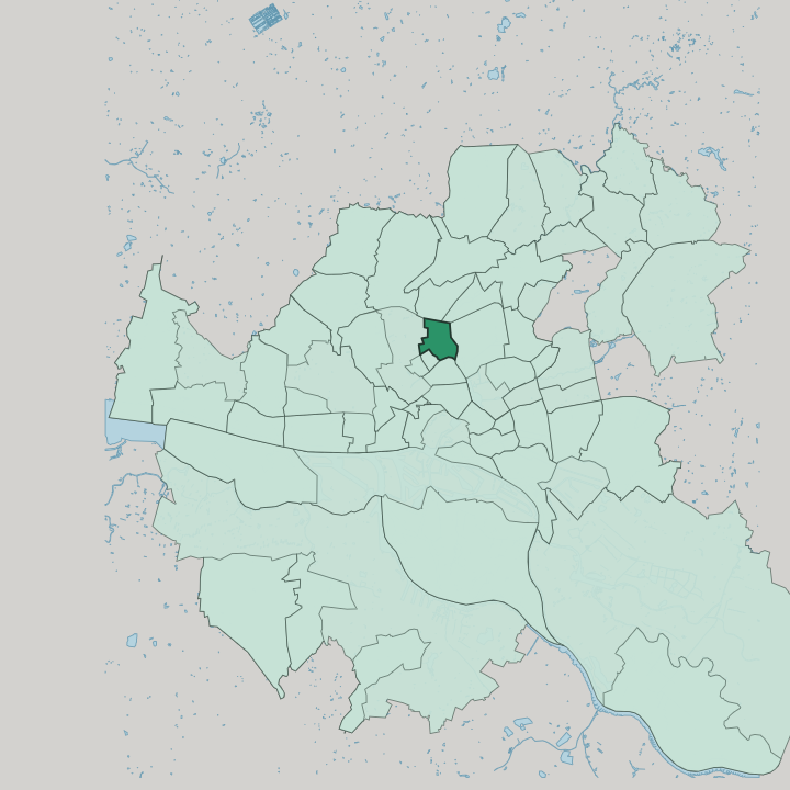 Map showing Eppendorf — In Hamburg