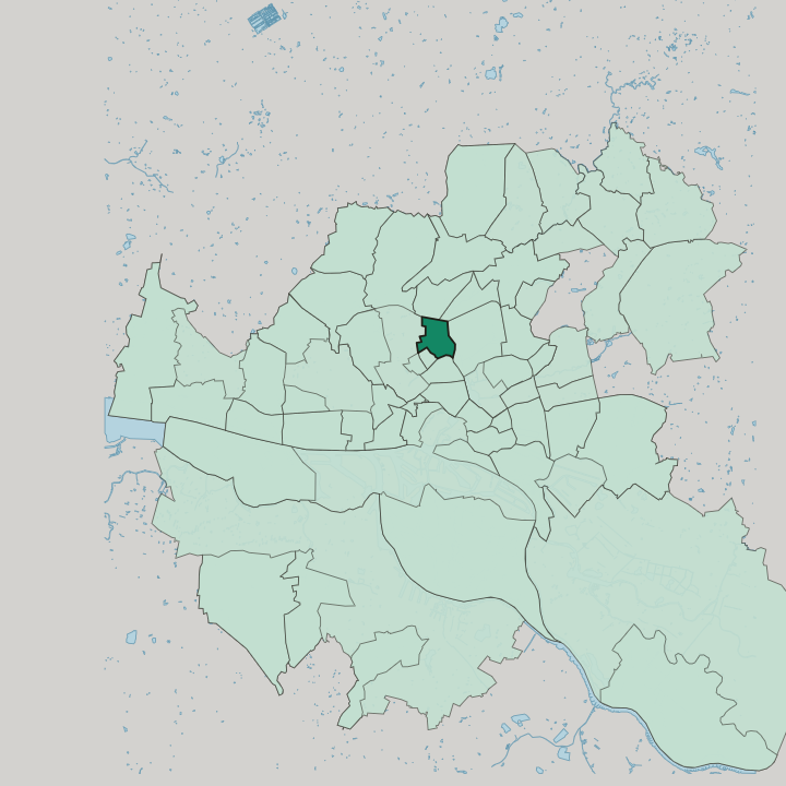Map showing Eppendorf — In Hamburg