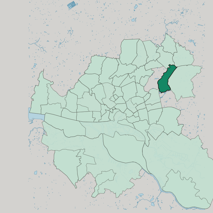 Map showing Farmsen-Berne — In Hamburg