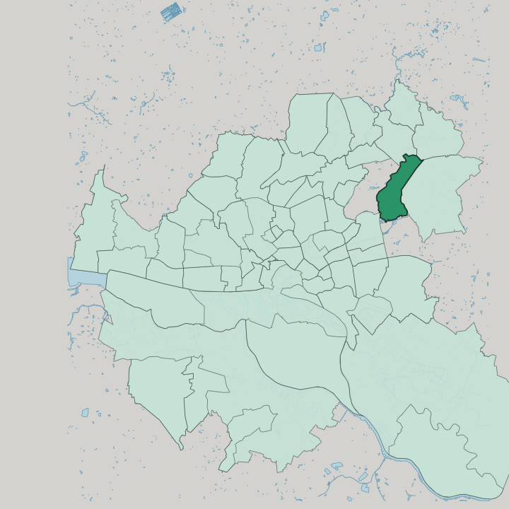 Map showing Farmsen-Berne — In Hamburg