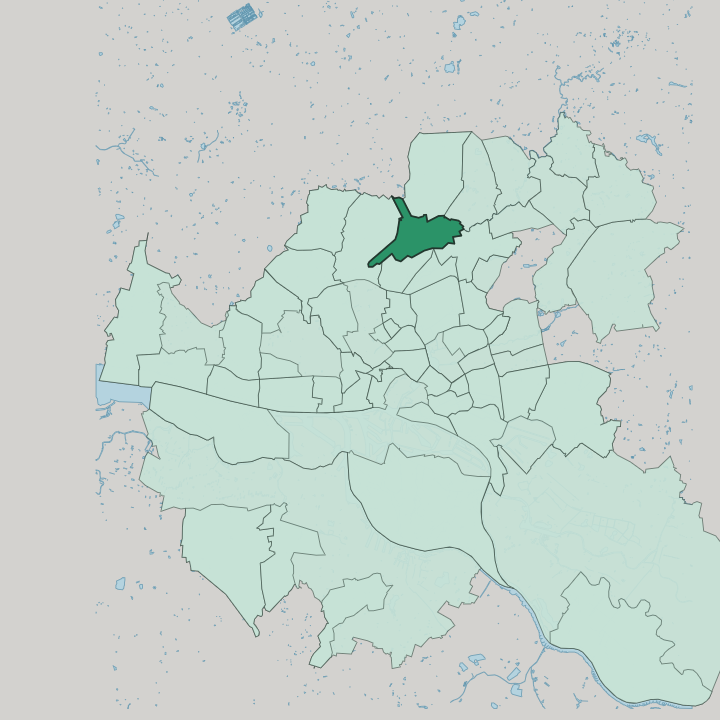 Map showing Fuhlsbüttel — In Hamburg