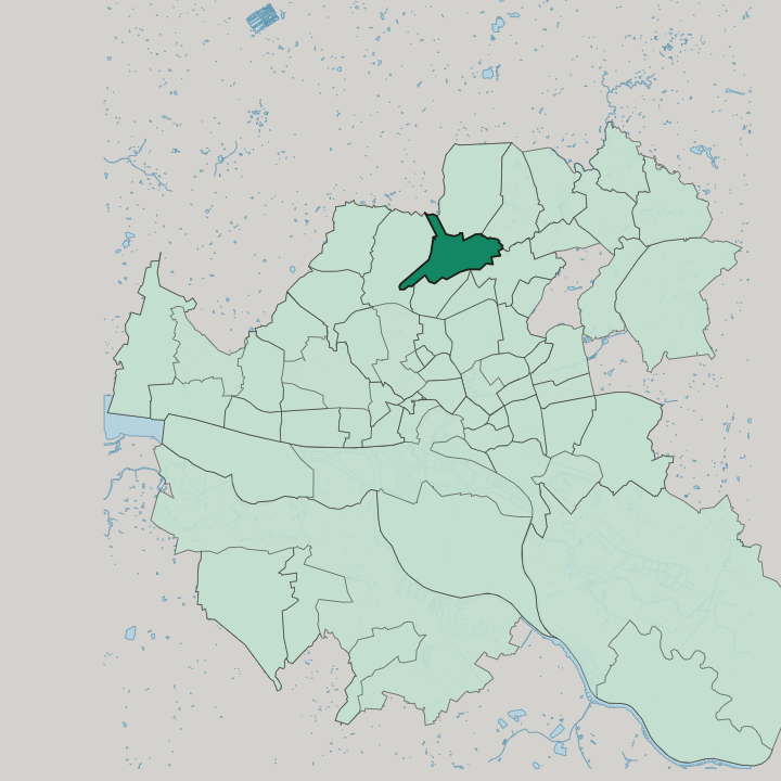 Map showing Fuhlsbüttel — In Hamburg
