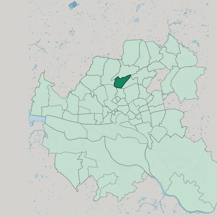 Map showing Groß Borstel — In Hamburg