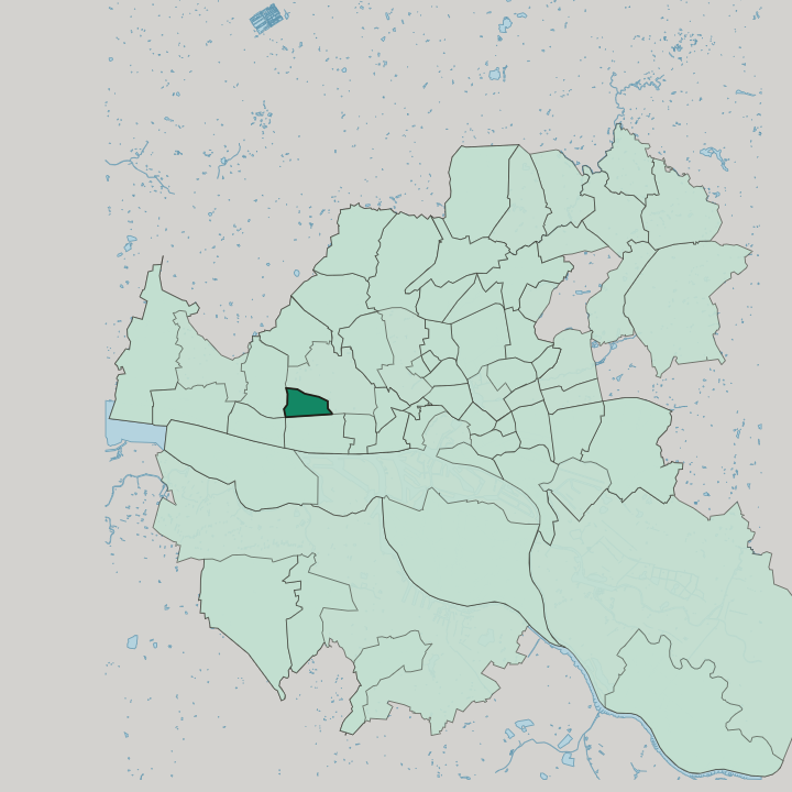 Map showing Groß Flottbek — In Hamburg